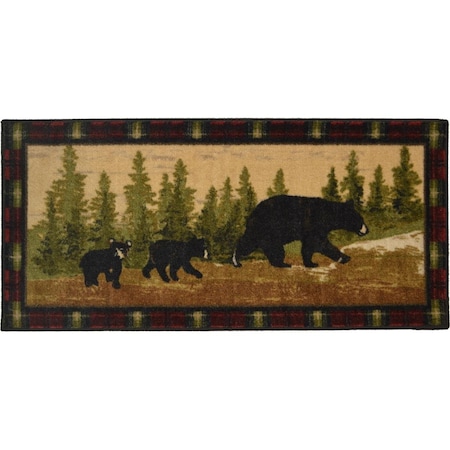 Sleep Ez 20 x 44 in. Cozy Cabin Following Mama Printed Nylon Kitchen Mat & Rug SL2109867